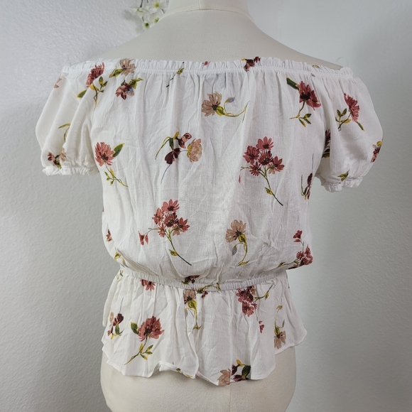 MOA MOA PARISIAN PETITE OFF SHOULDER TOP IN FLORAL PRINT - Picture 9 of 14